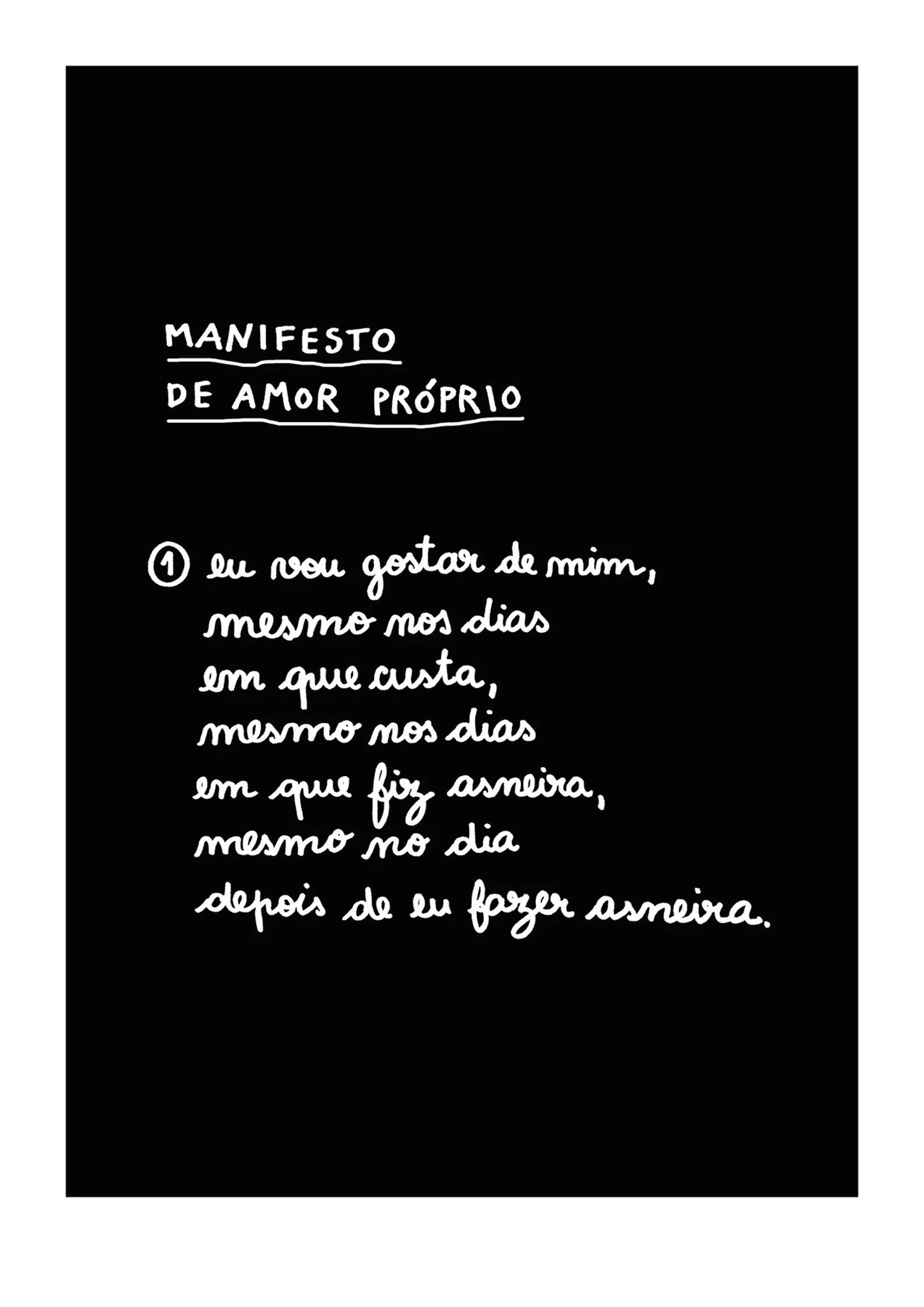 Manifesto de amor-próprio