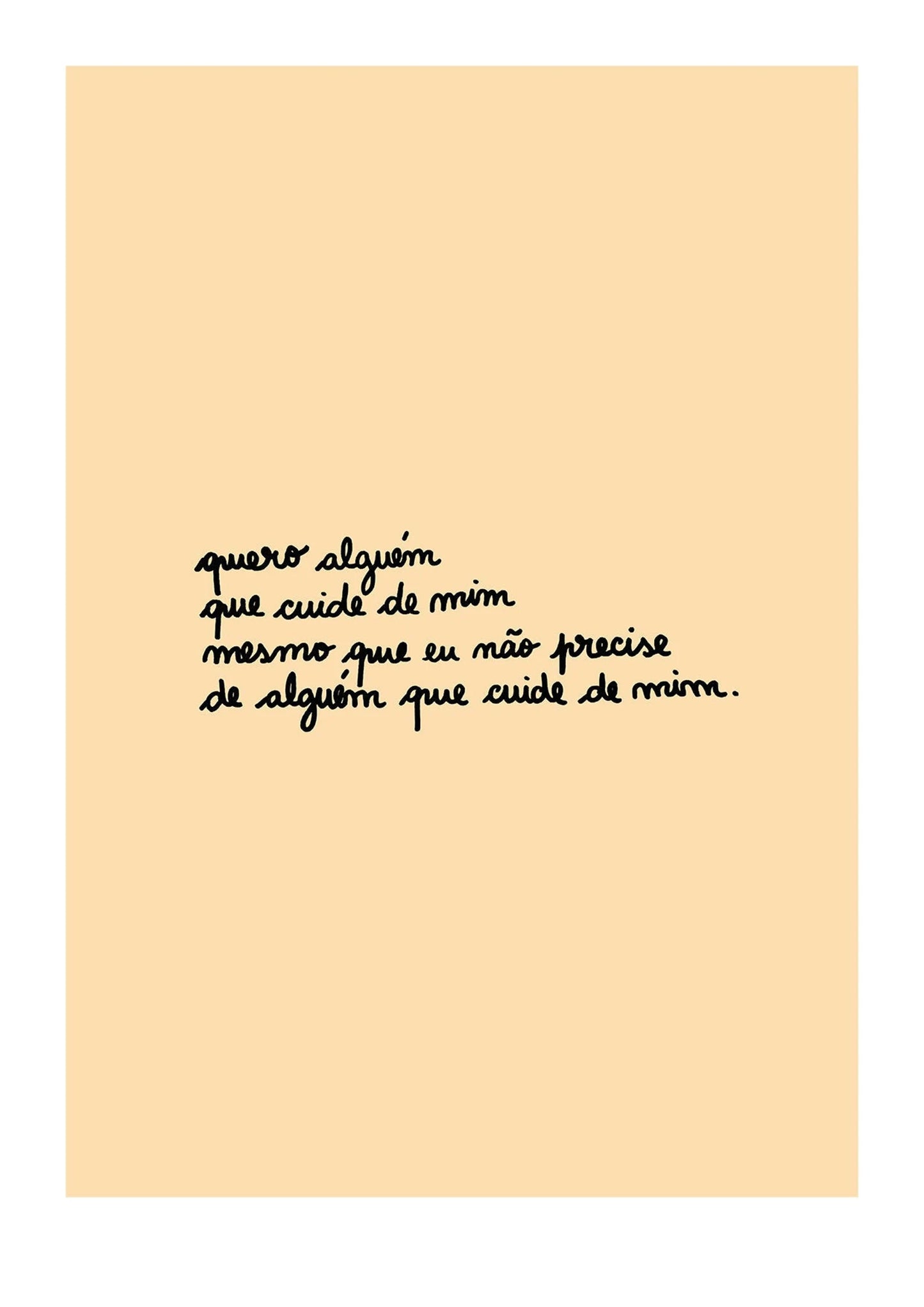 Quero alguém, não preciso de alguém